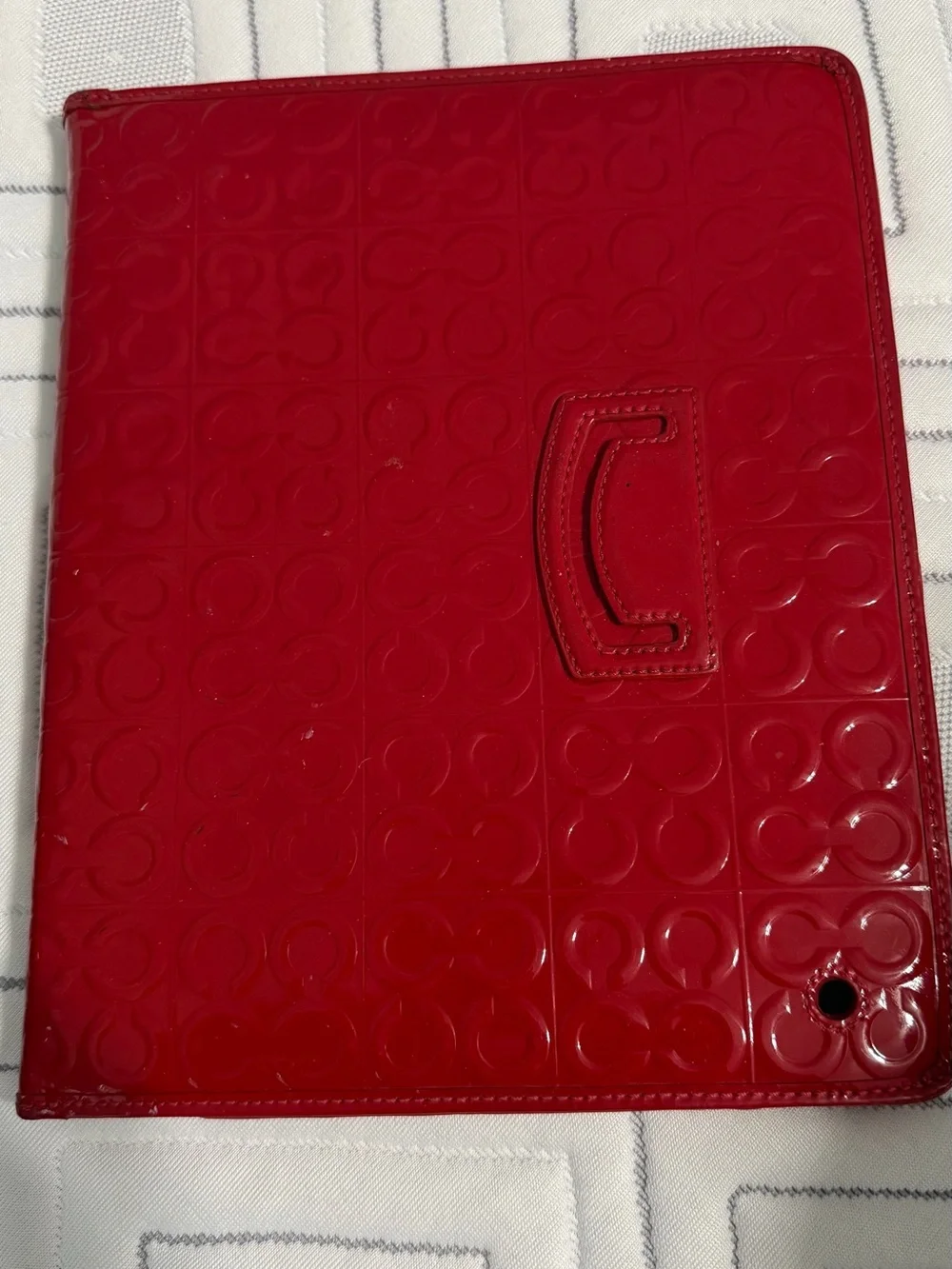 Coach Red Patent Tablet Folio Case